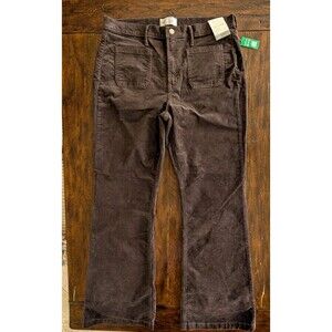 Gap Women's Jeans Size 33 / 16L 70's Flare High Rise Corduroy Brown Stretch